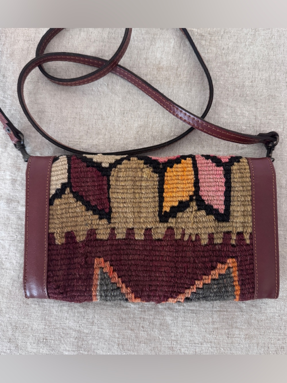 Kilim Crossbody Purse Wallet Woven Multicolor - Picture 6 of 8